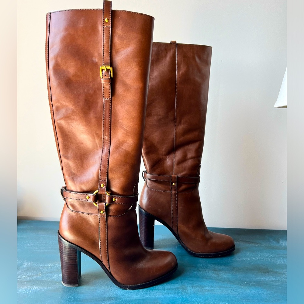 Vintage Coach Leather Knee High Boots